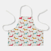 Teckels in Truien Vakantiepatroon Schort (Voorkant)