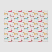 Teckels in Truien Vakantiepatroon Tissuepapier (Voorkant)