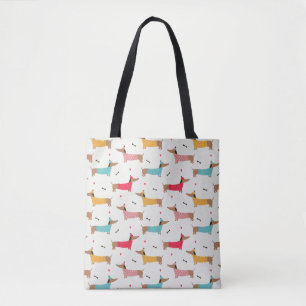 Teckels in Truien Vakantiepatroon Tote Bag