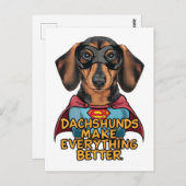 Teckels maken alles beter briefkaart (Voorkant / Achterkant)