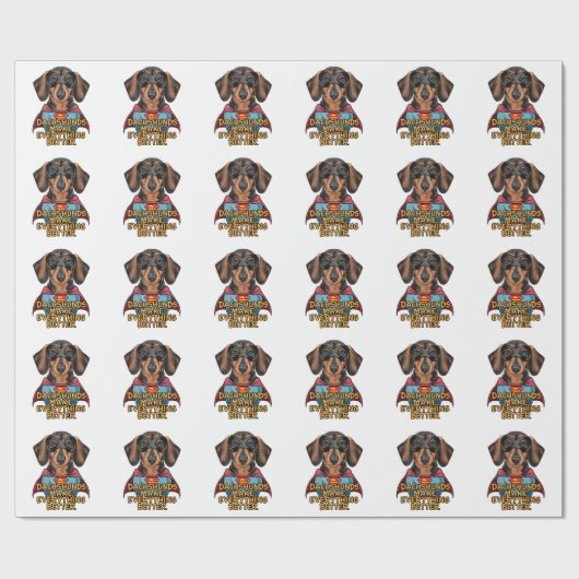 Teckels maken alles beter cadeaupapier (Vlak)