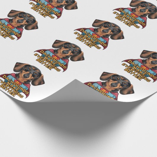 Teckels maken alles beter cadeaupapier (Hoek)