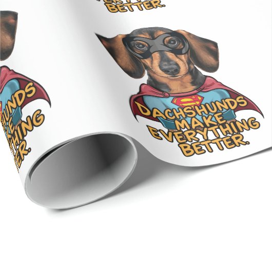 Teckels maken alles beter cadeaupapier (Rol Hoek)