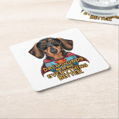 Teckels maken alles beter kartonnen onderzetters (Schuin)