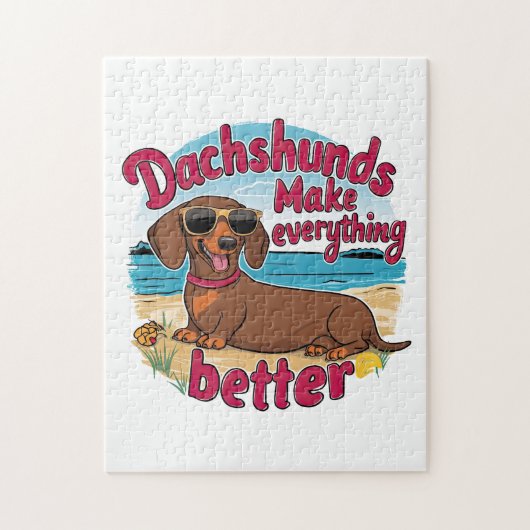 Teckels maken alles beter legpuzzel (Verticaal)