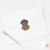 Teckels maken alles beter ronde sticker (Envelop)