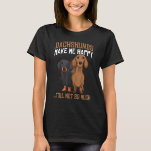 Teckels maken me blij - Funny Weiner Hondenliefheb T-shirt