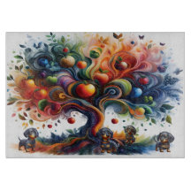 Teckels onder de fruitboom