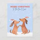 Teckels Worst Dogs One I Love Merry Christmas Briefkaart (Voorkant)