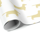 teckeltarwesilhouet cadeaupapier (Rol Hoek)