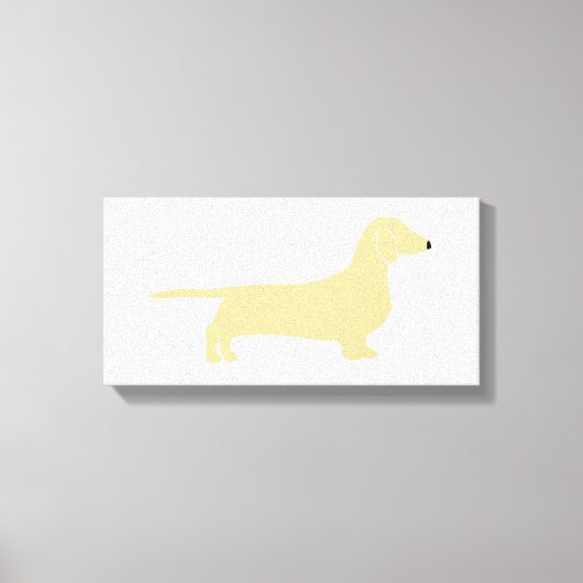 teckeltarwesilhouet canvas afdruk (Voorkant)