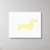 teckeltarwesilhouet canvas afdruk (Voorkant)