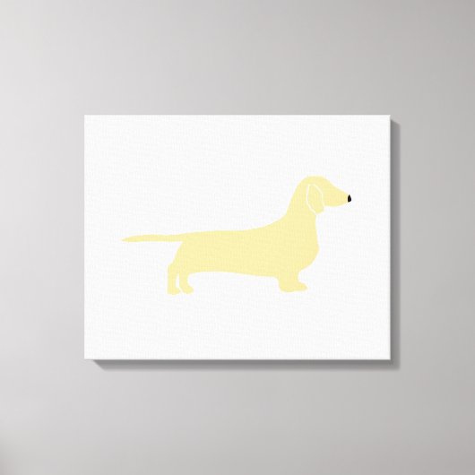teckeltarwesilhouet canvas afdruk (Voorkant)