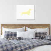teckeltarwesilhouet canvas afdruk (Insitu (Slaapkamer))