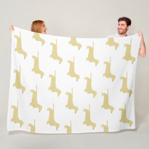 teckeltarwesilhouet fleece deken