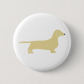 teckeltarwesilhouet ronde button 5,7 cm (Voorkant)