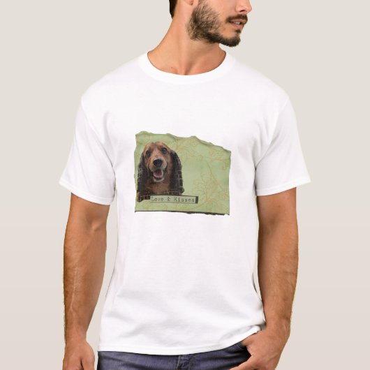 Teckle/Dachshund in de groenen T-shirt (Voorkant)