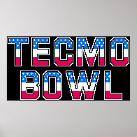 Tecmo Bowl Logo Poster (Voorkant)
