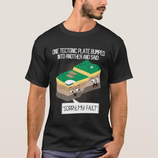 Tectonisch Bord - Geologie Earth Science Teacher S T-shirt (Voorkant)