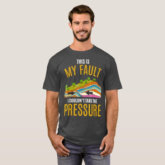 Tectonische Borden Model Aardbeving Sorry T-shirt (Voorkant volledig)