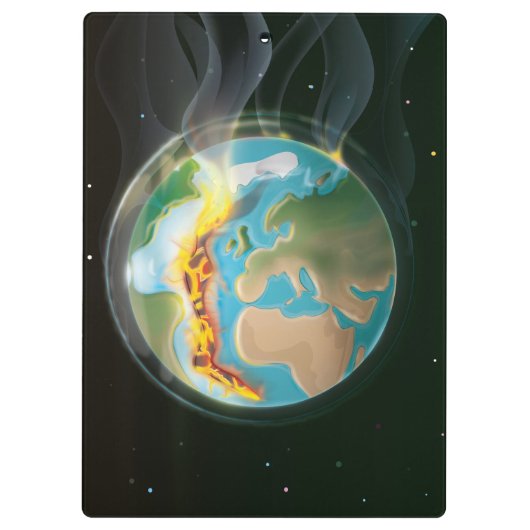 Tectonische Borden op aarde Klembord (Achterkant)