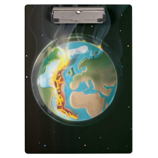 Tectonische Borden op aarde Klembord (Voorkant)