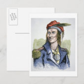 Tecumseh (1768-1813) (gekleurd) briefkaart (Voorkant / Achterkant)