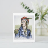 Tecumseh (1768-1813) (gekleurd) briefkaart (Staand voorkant)