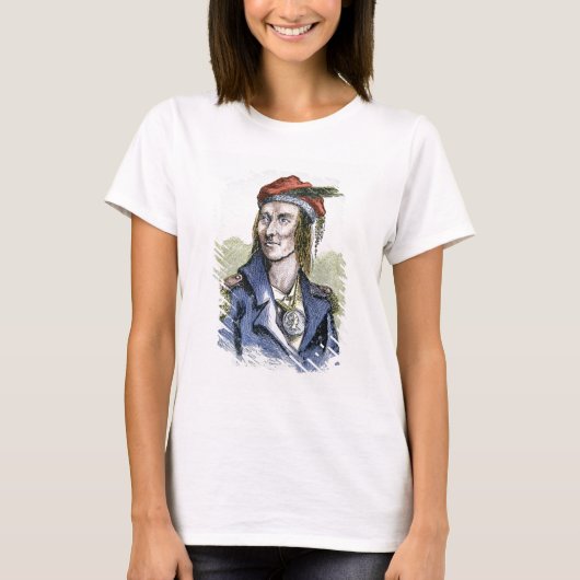Tecumseh (1768-1813) (gekleurd) t-shirt (Voorkant)