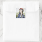 Tecumseh (1768-1813) (gekleurd) vierkante sticker (Tas)