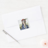 Tecumseh (1768-1813) (gekleurd) vierkante sticker (Envelop)