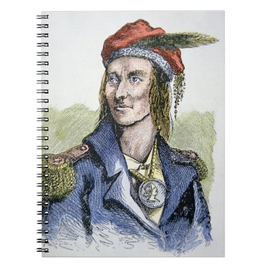 Tecumseh (1768-1813) (gekleurde gravure) notitieboek (Voorkant)