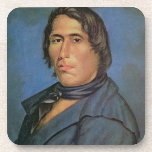 Tecumseh (1768-1813) (olie op canvas) bier onderzetter (Voorkant)