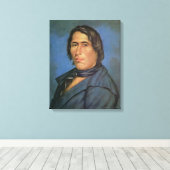 Tecumseh (1768-1813) (olie op canvas) canvas afdruk (Insitu (Houten vloer))