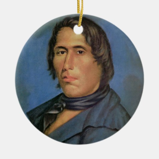 Tecumseh (1768-1813) (olie op canvas) keramisch ornament (Voorkant)