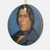 Tecumseh (1768-1813) (olie op canvas) keramisch ornament (Links)