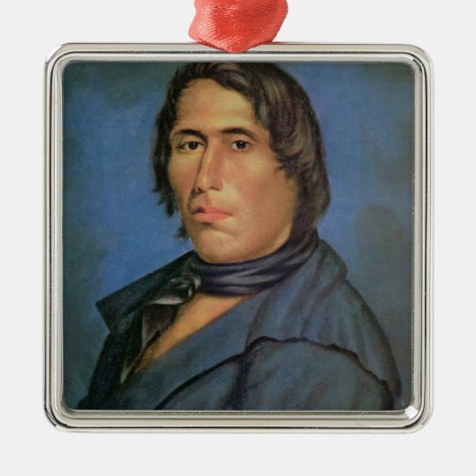Tecumseh (1768-1813) (olie op canvas) metalen ornament (Voorkant)