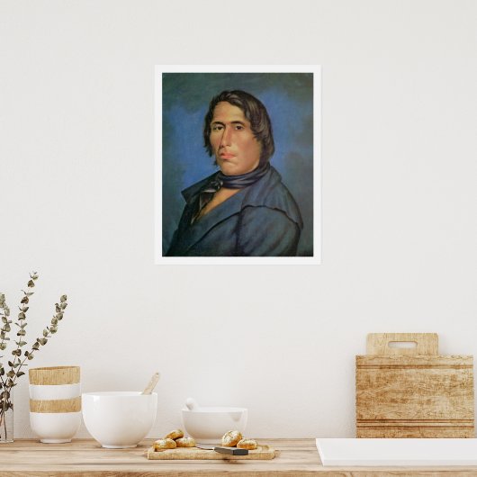 Tecumseh (1768-1813) (olie op canvas) poster (Keuken)