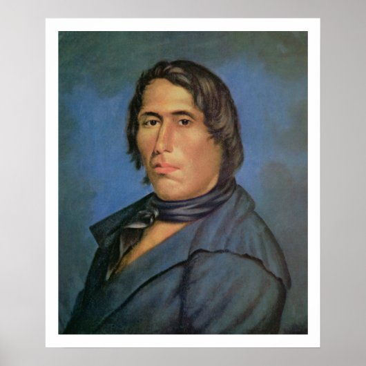 Tecumseh (1768-1813) (olie op canvas) poster (Voorkant)