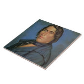 Tecumseh (1768-1813) (olie op canvas) tegeltje (Zijkant)