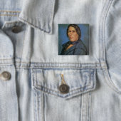 Tecumseh (1768-1813) (olie op canvas) vierkante button 5,1 cm (In situ)