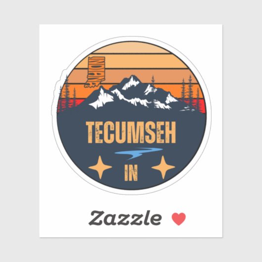 Tecumseh, Indiana Sticker (Vel)