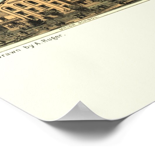 Tecumseh, MI Panorama Map - 1868 Poster (Hoek)