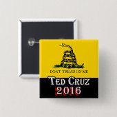 Ted Cruz 2016 - Leer me niet aan Vierkante Button 5,1 Cm (Voorkant /achterkant)