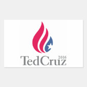 Ted Cruz 2016 Logo Rechthoekige Sticker (Voorkant)