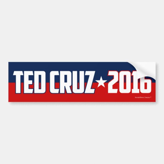 Ted Cruz 2016 - Republikeinse presidentskandidaat Bumpersticker (Voorkant)