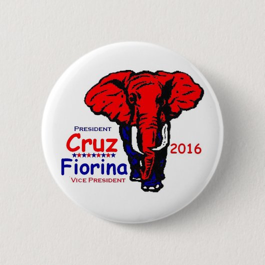 Ted Cruz 2016 Ronde Button 5,7 Cm (Voorkant)