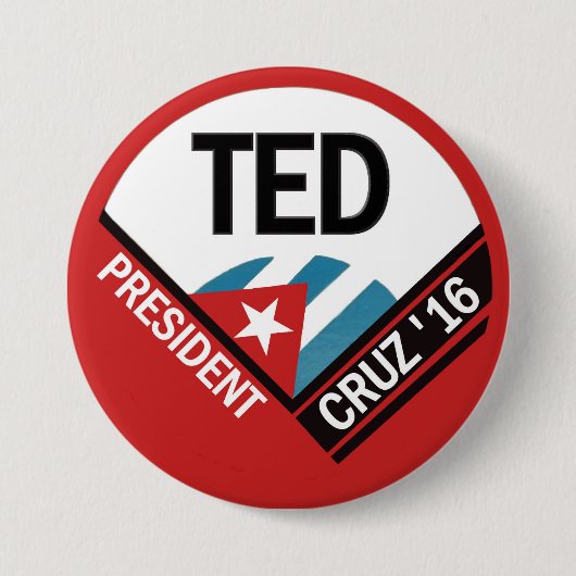 Ted Cruz 2016 Ronde Button 7,6 Cm (Voorkant)
