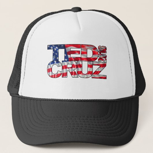 Ted Cruz 2016 (vlag) Trucker Pet (Voorkant)