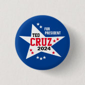 Ted Cruz 2024 Ronde Button 3,2 Cm (Voorkant)